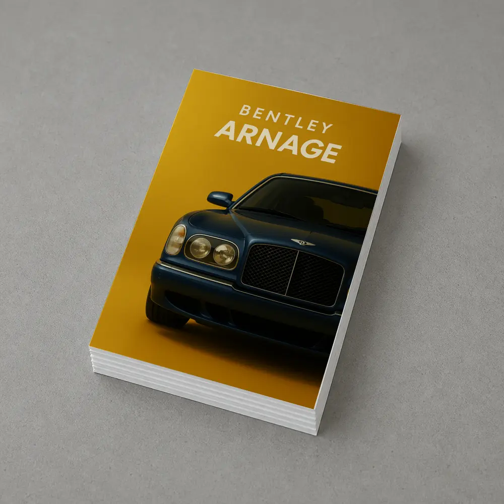 Bentley Arnage Deep Blue On Yellow – Postcards
