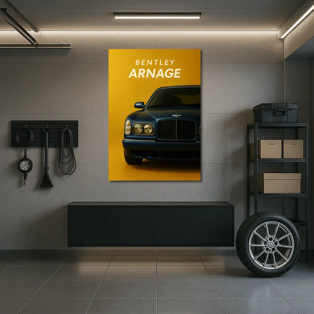 Bentley Arnage Deep Blue On Yellow – Wall Art