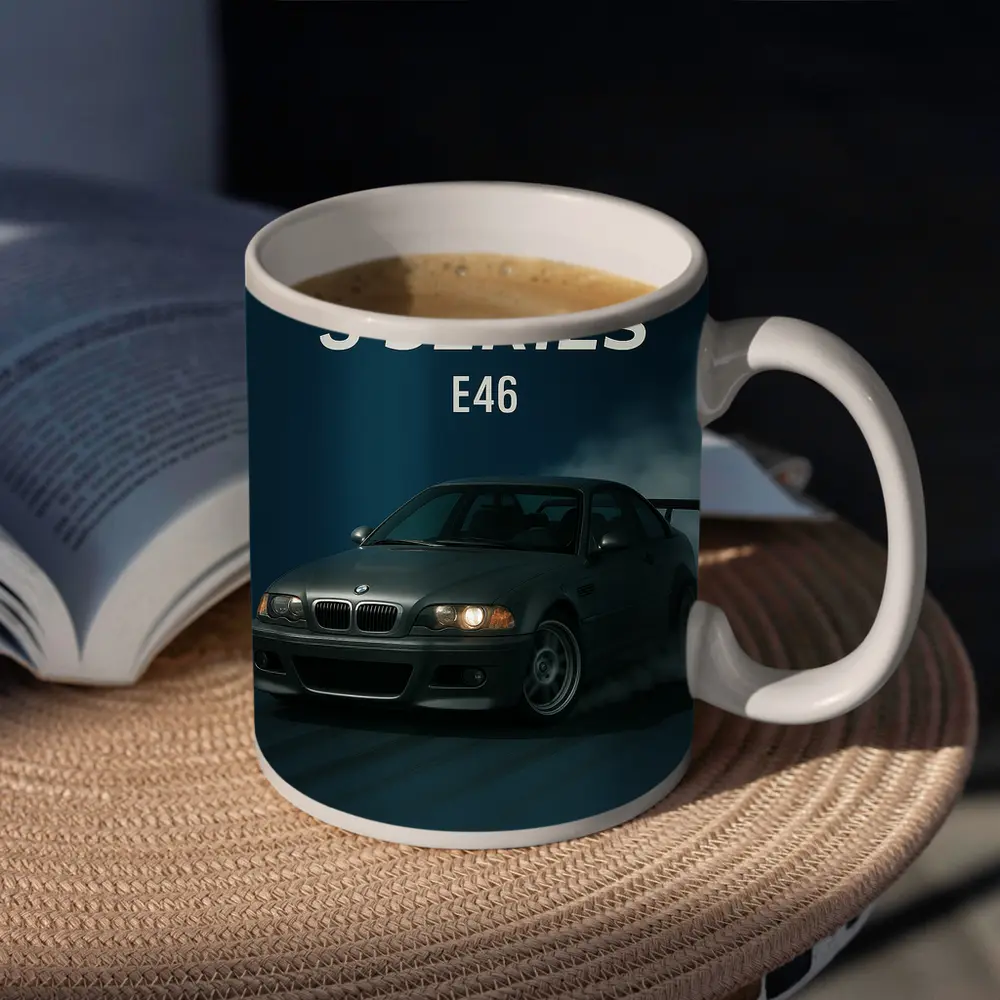 BMW 3 Series E46 Dark Smoky Background – Mugs