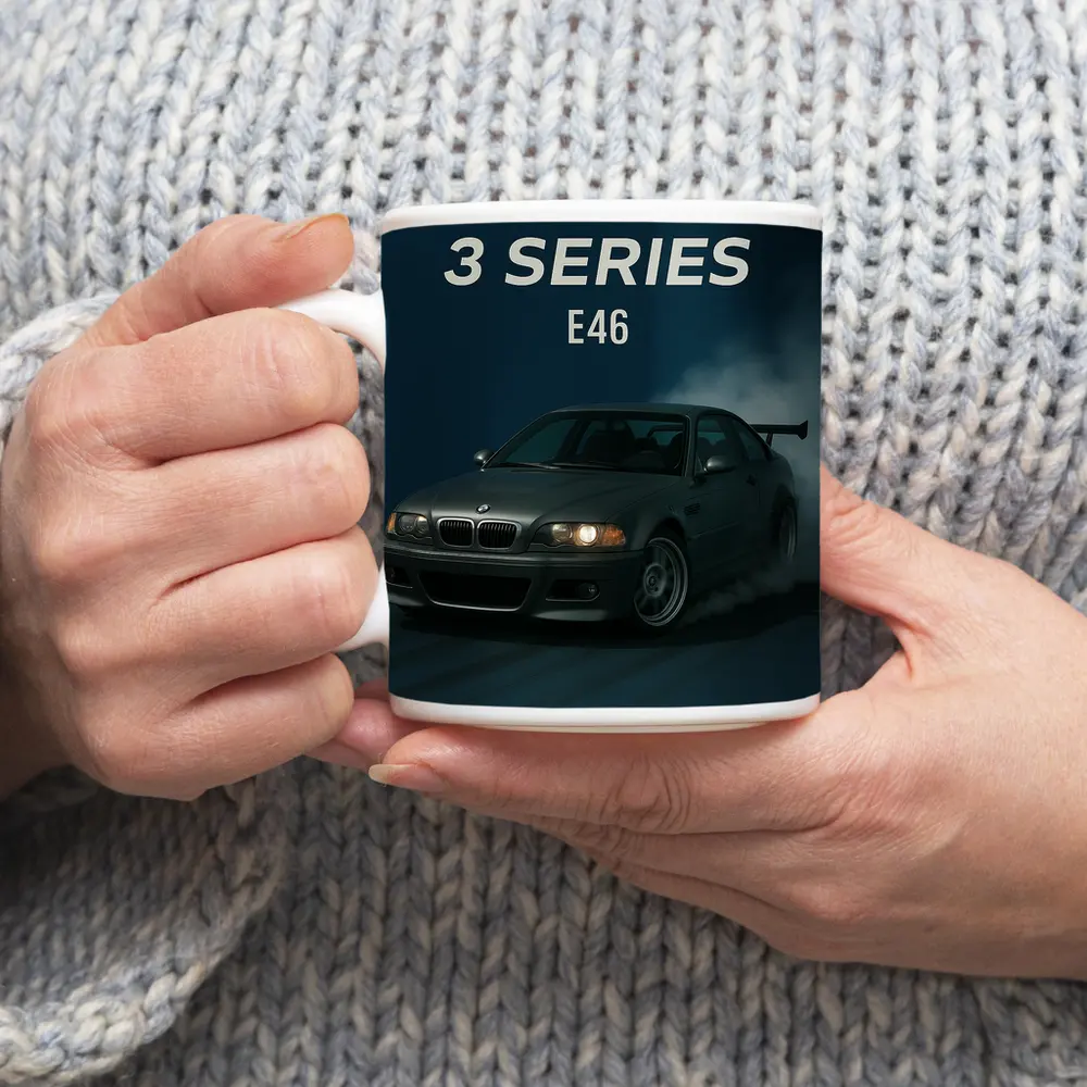 BMW 3 Series E46 Dark Smoky Background – Mugs