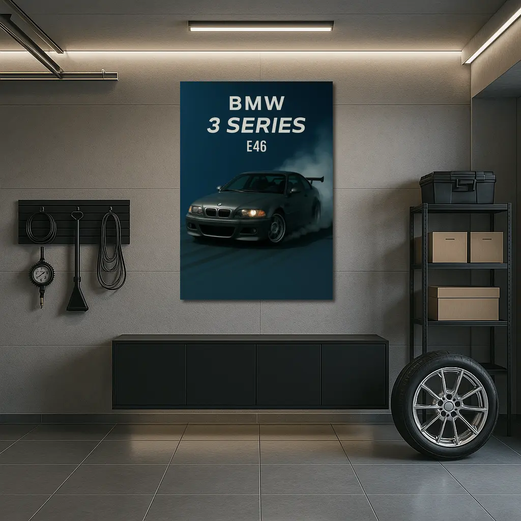 BMW 3 Series E46 Dark Smoky Background – Wall Art