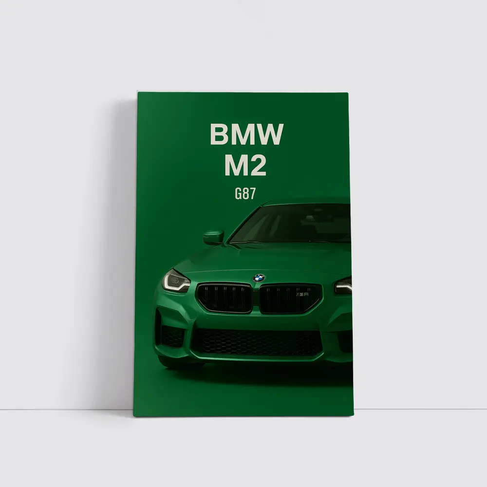 BMW M2 G87 Green Minimal Car Art – Wall Art