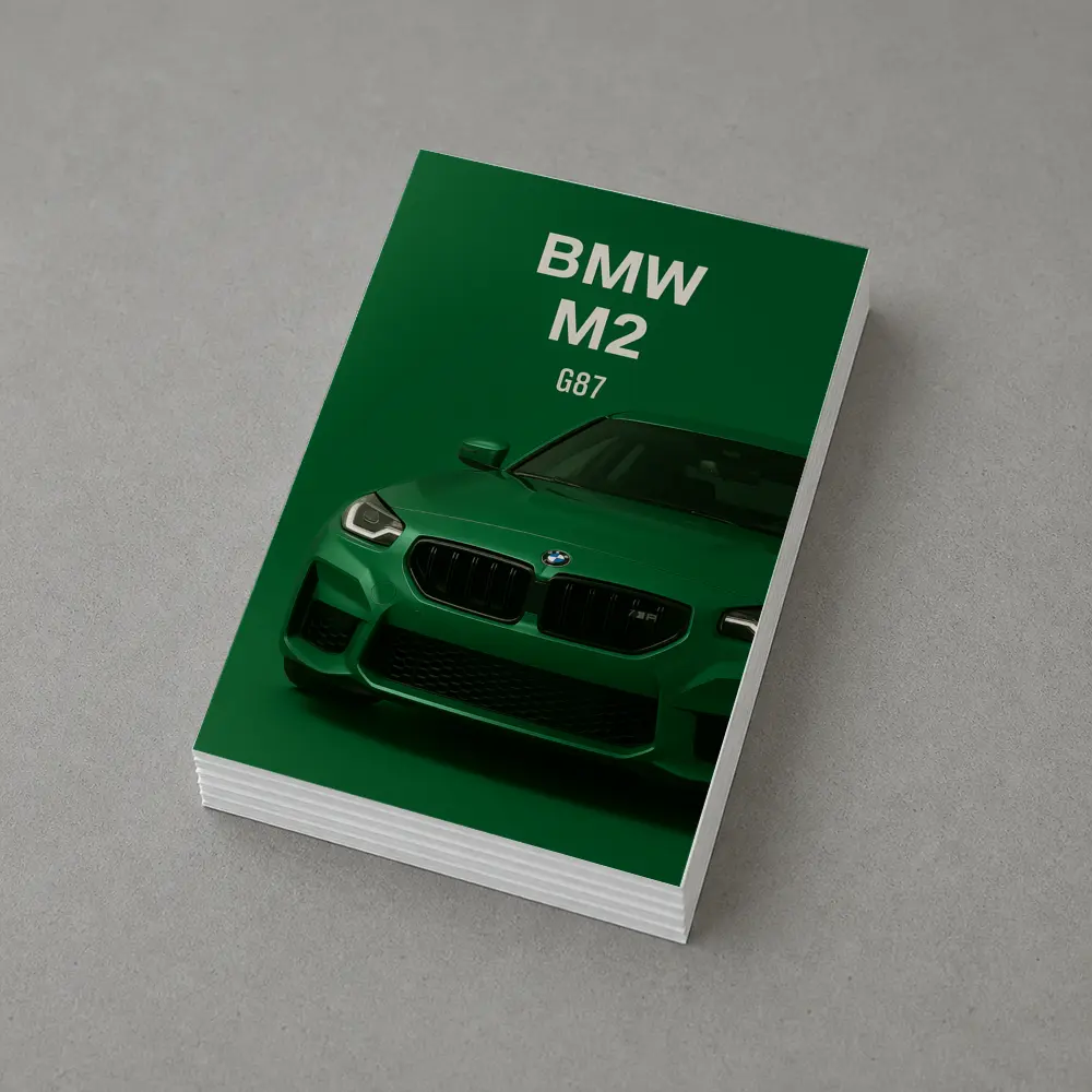 BMW M2 G87 Green Minimal Car Art – Postcards