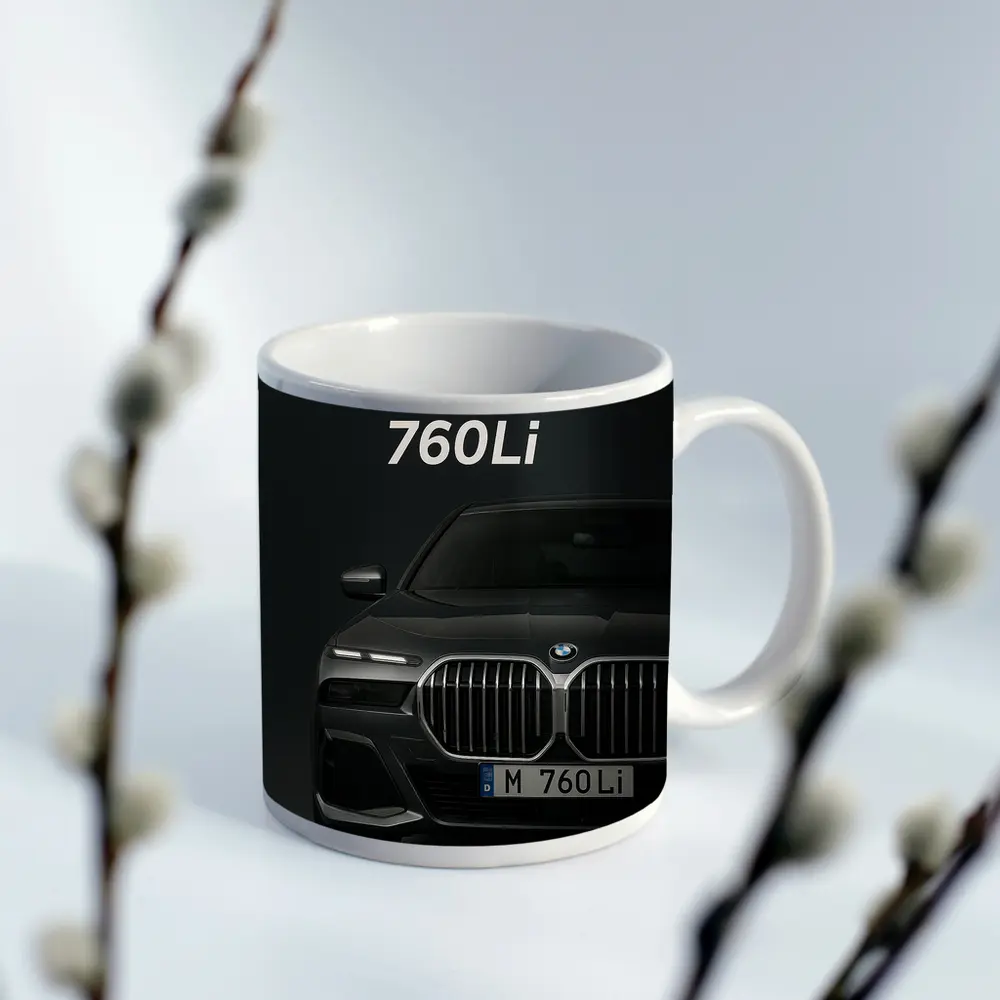 BMW 760Li Dark Studio Front View – Mugs