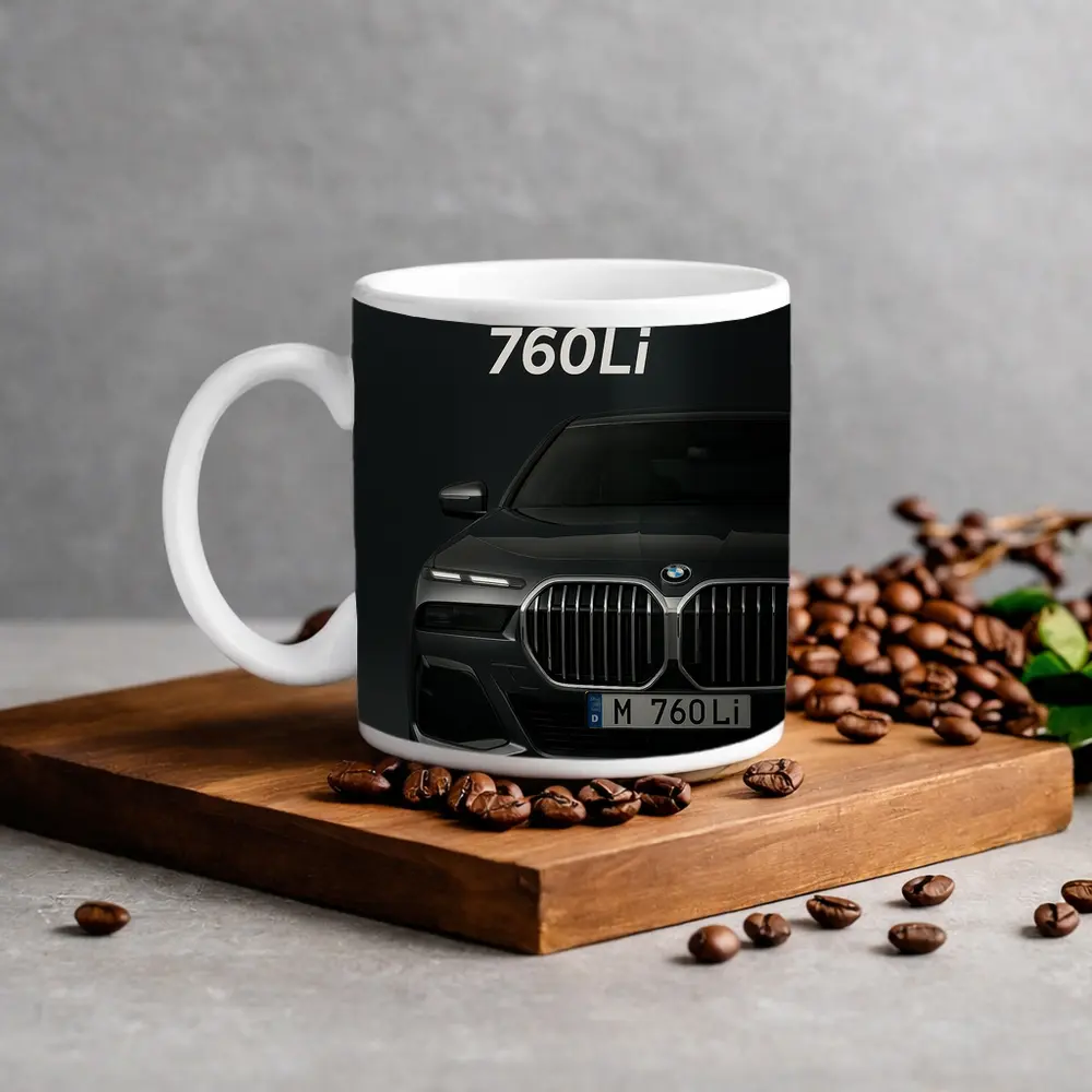 BMW 760Li Dark Studio Front View – Mugs
