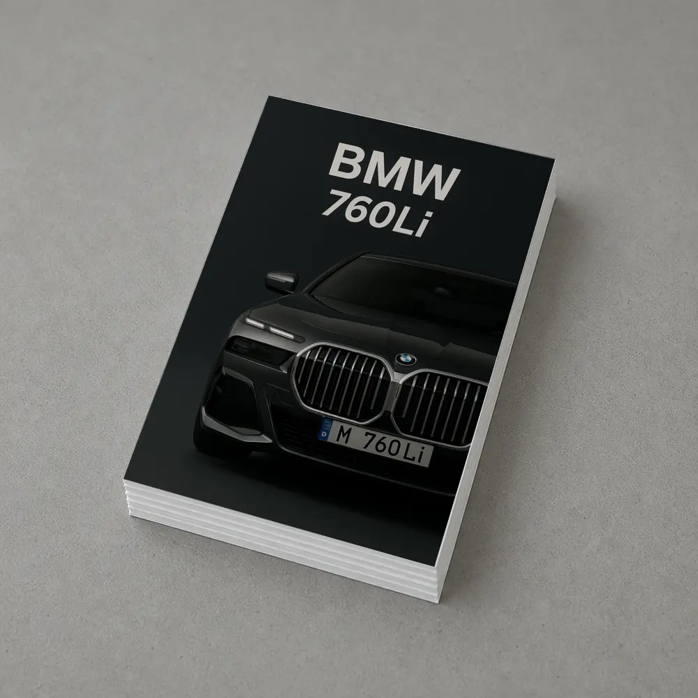 BMW 760Li Dark Studio Front View – Postcards