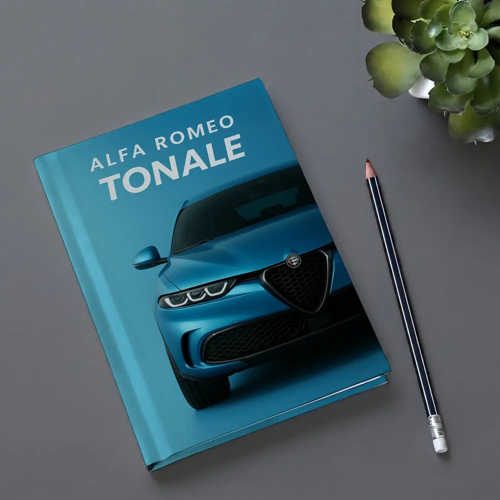 Alfa Romeo Tonale Blue Studio Front View – Notebooks