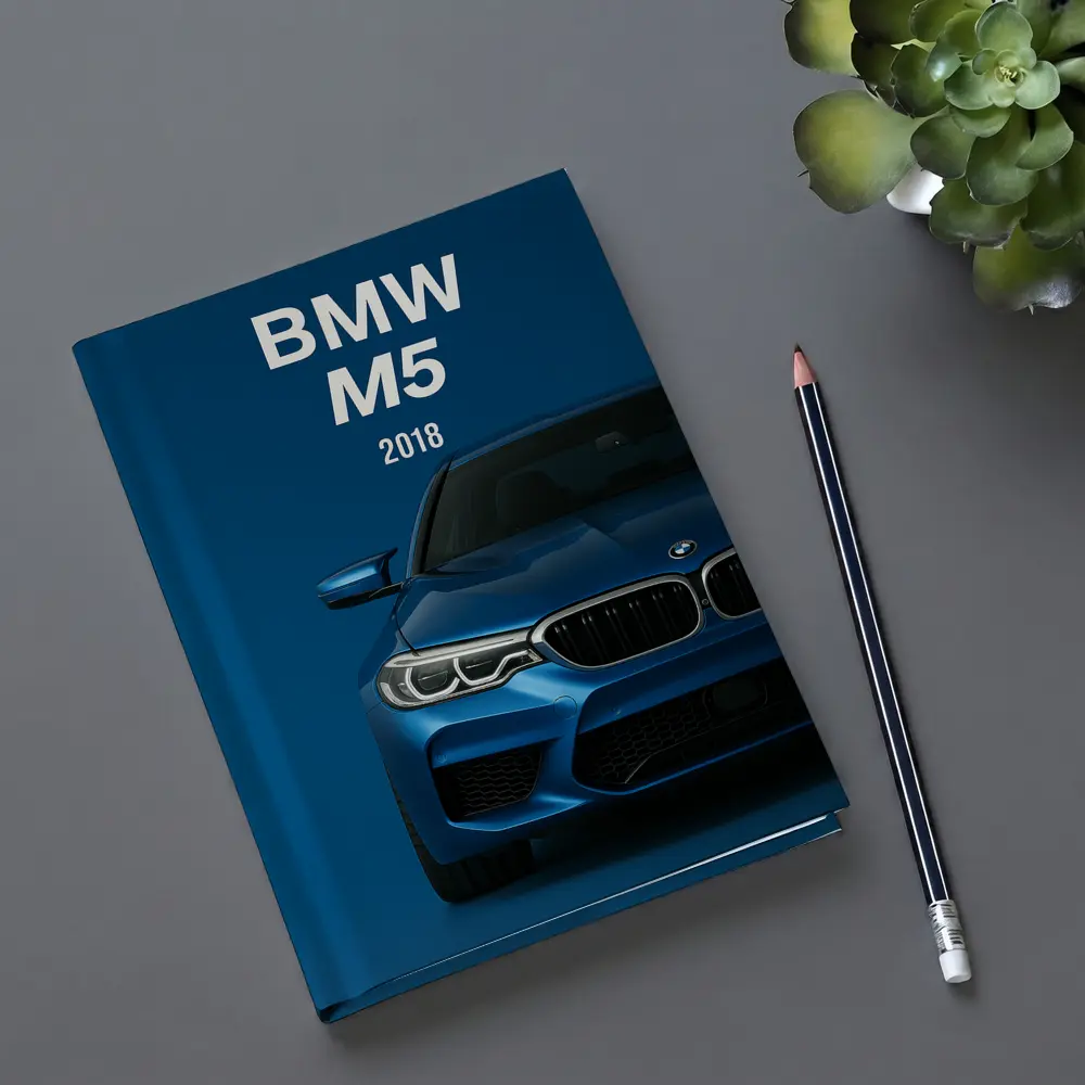 BMW M5 2018 Blue Front View – Notebooks