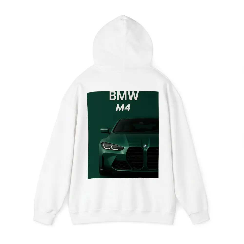 BMW M4 Green Front View Dark Background – Hoodies