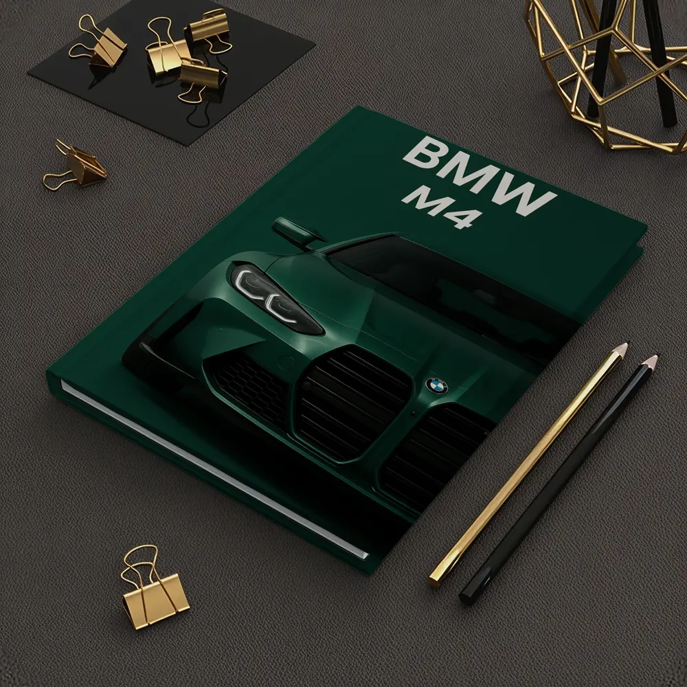 BMW M4 Green Front View Dark Background – Notebooks