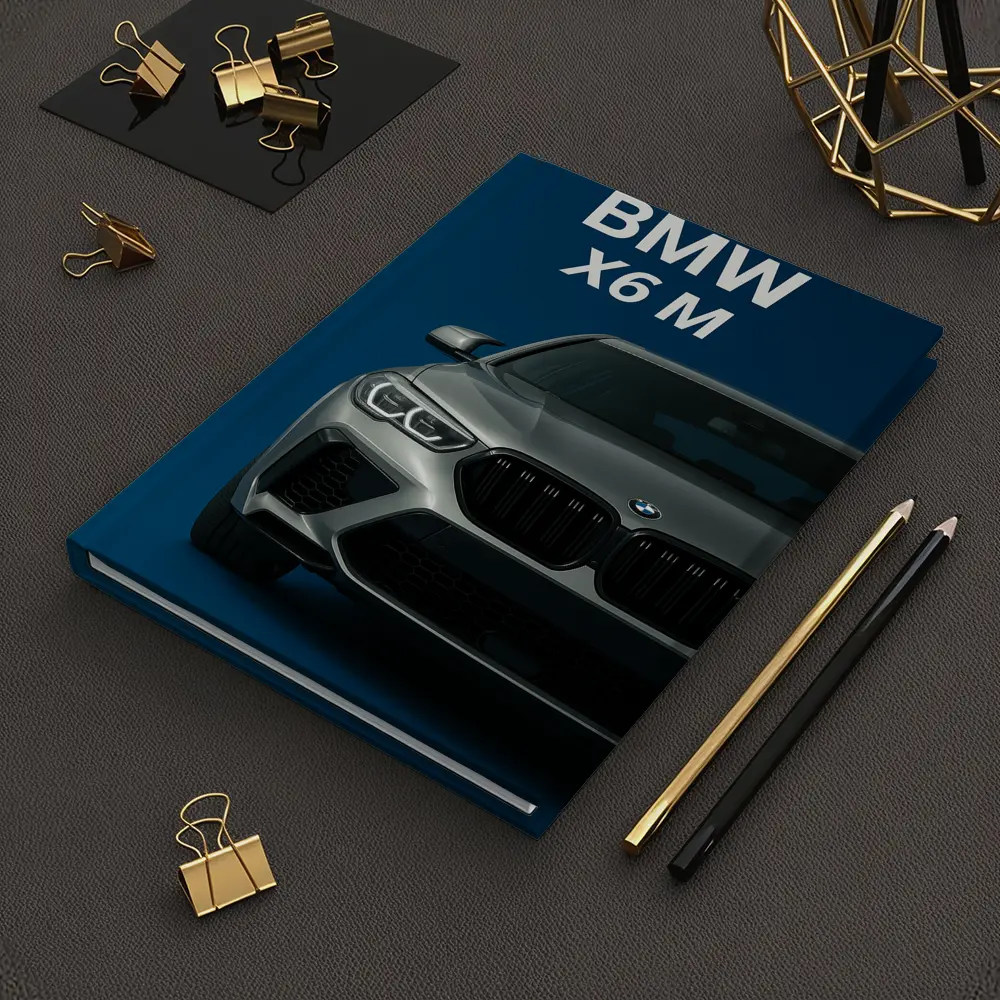 BMW X6 M Front View Blue Background – Notebooks