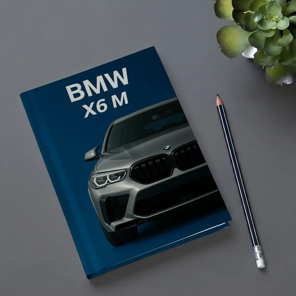 BMW X6 M Front View Blue Background – Notebooks