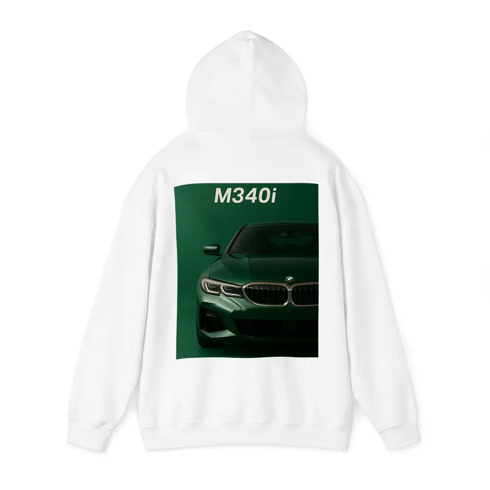 BMW M340i Green Front View Art – Hoodies