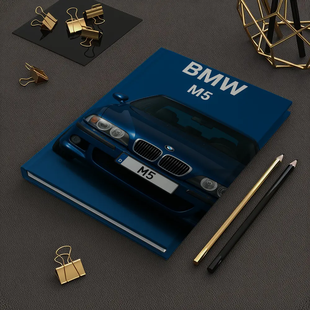 BMW M5 Blue Car Front View – Notebooks