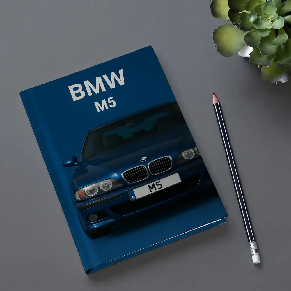 BMW M5 Blue Car Front View – Notebooks