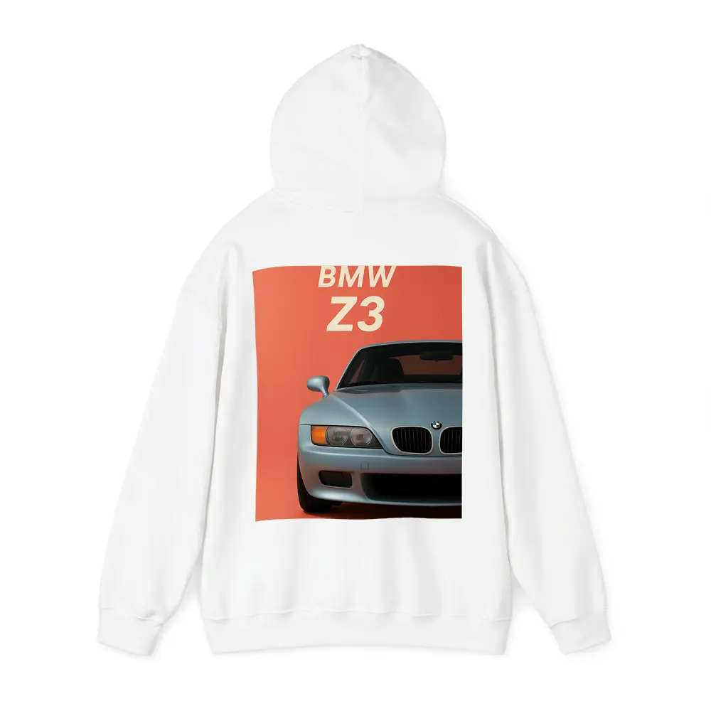 BMW Z3 Front View Coral Background Art – Hoodies