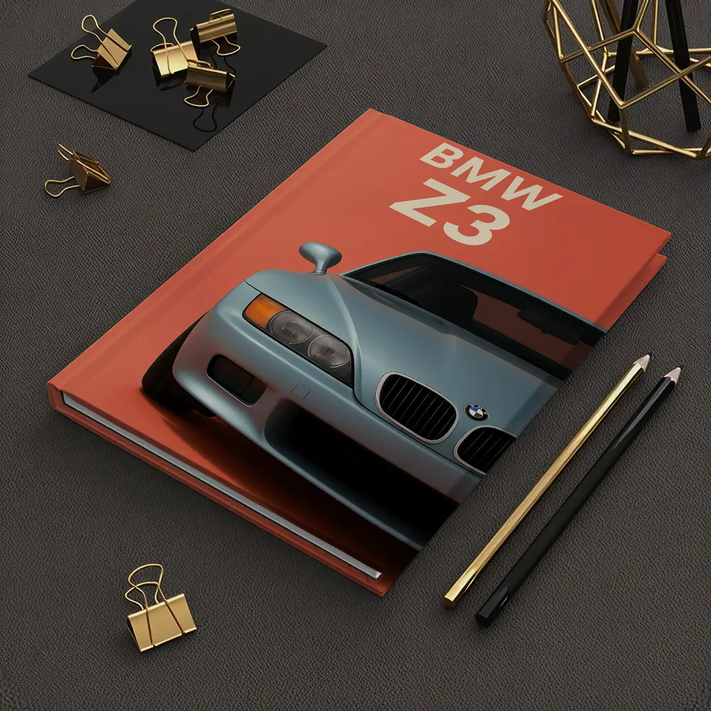 BMW Z3 Front View Coral Background Art – Notebooks