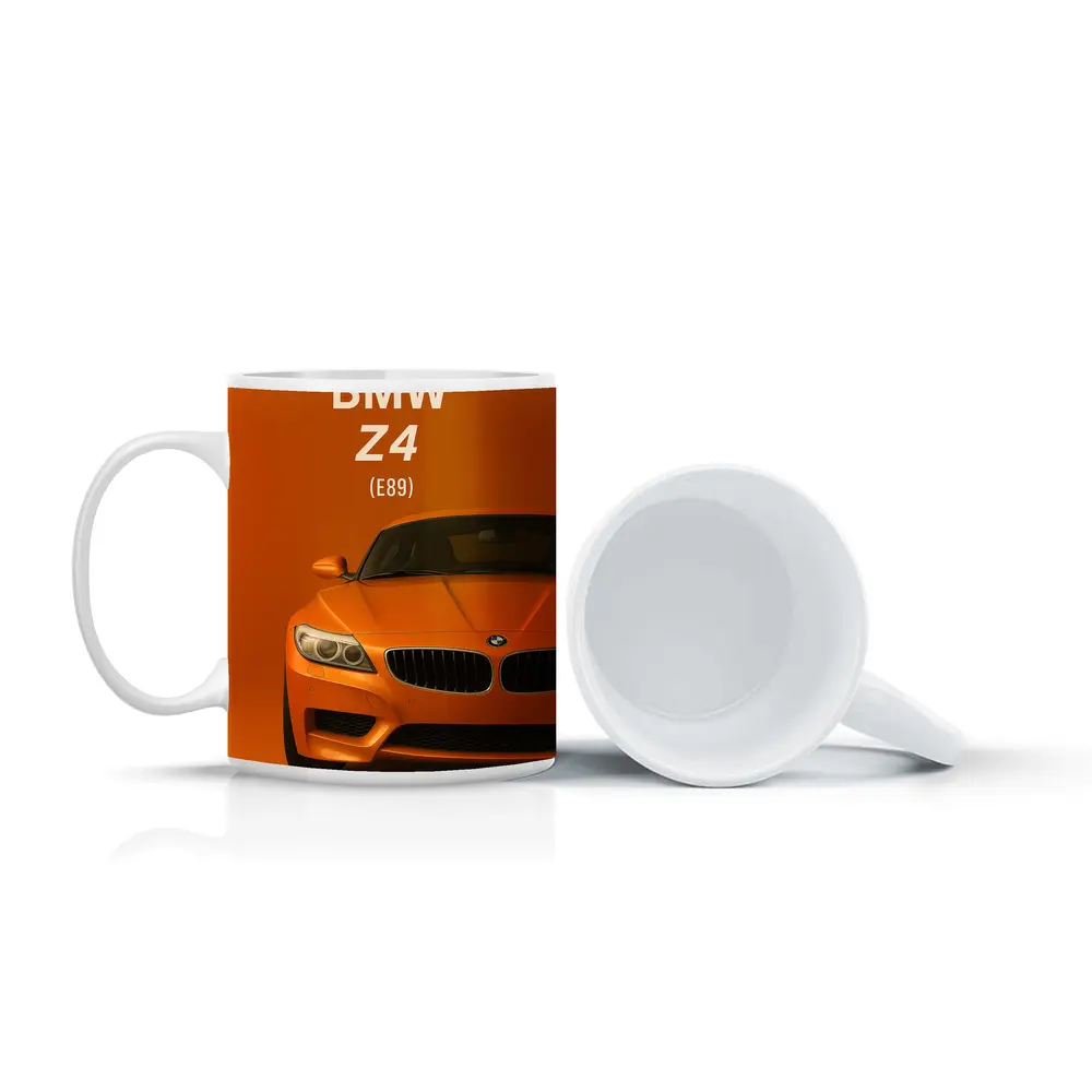 BMW Z4 E89 Orange Minimalist Car Art – Mugs