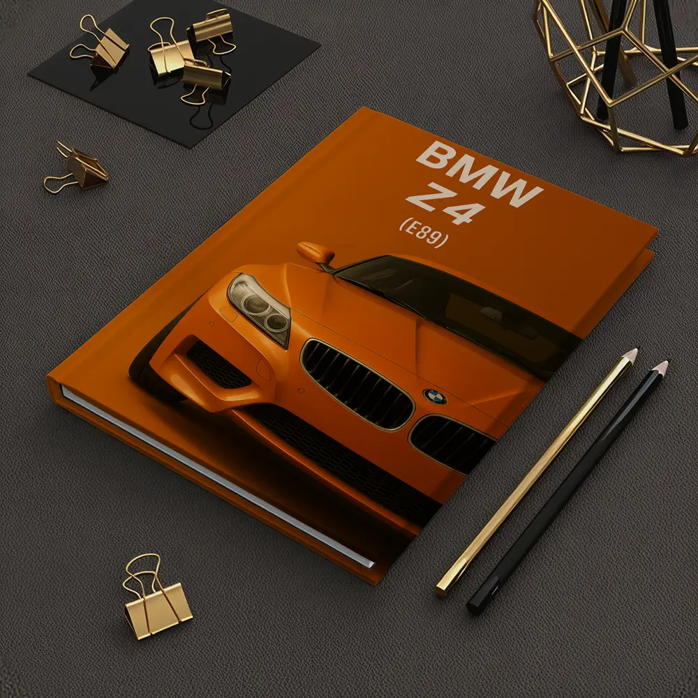 BMW Z4 E89 Orange Minimalist Car Art – Notebooks
