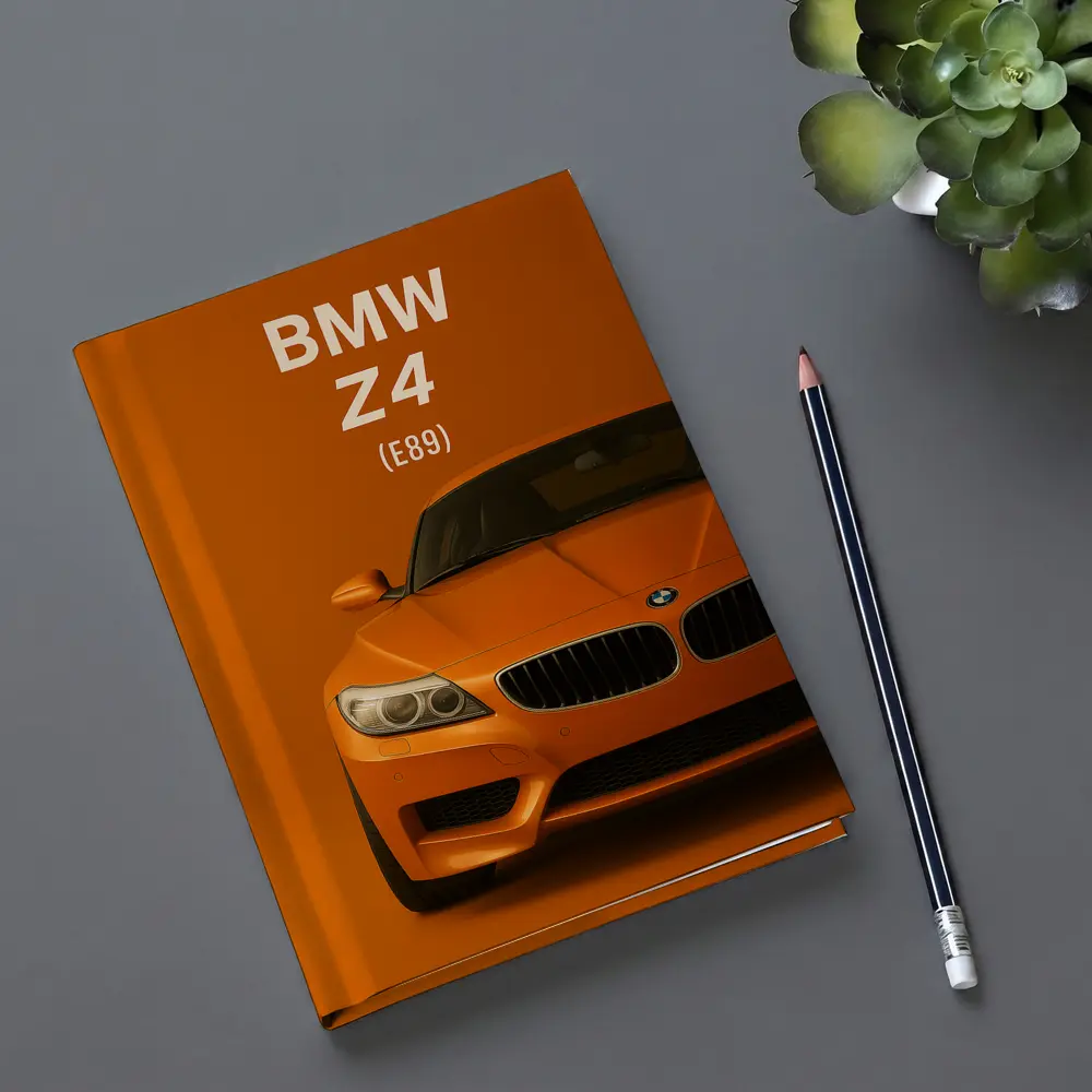 BMW Z4 E89 Orange Minimalist Car Art – Notebooks