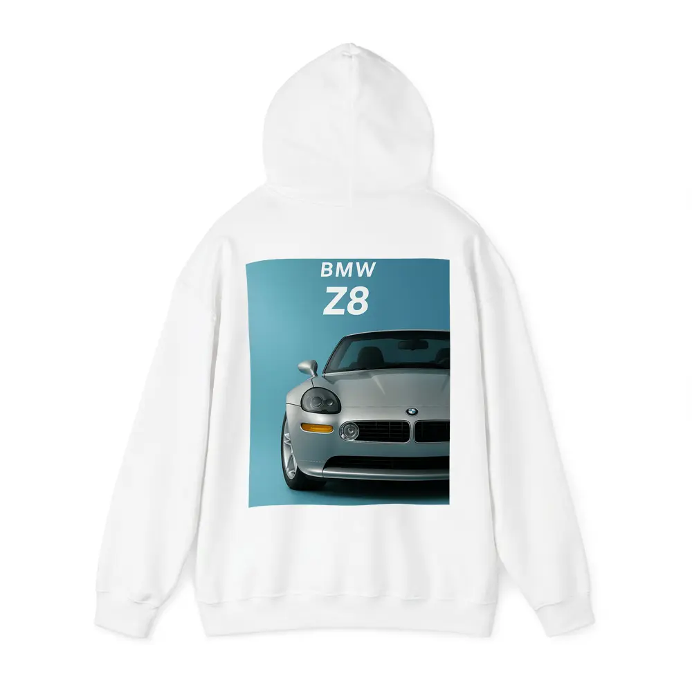 BMW Z8 Silver Car Teal Background – Hoodies
