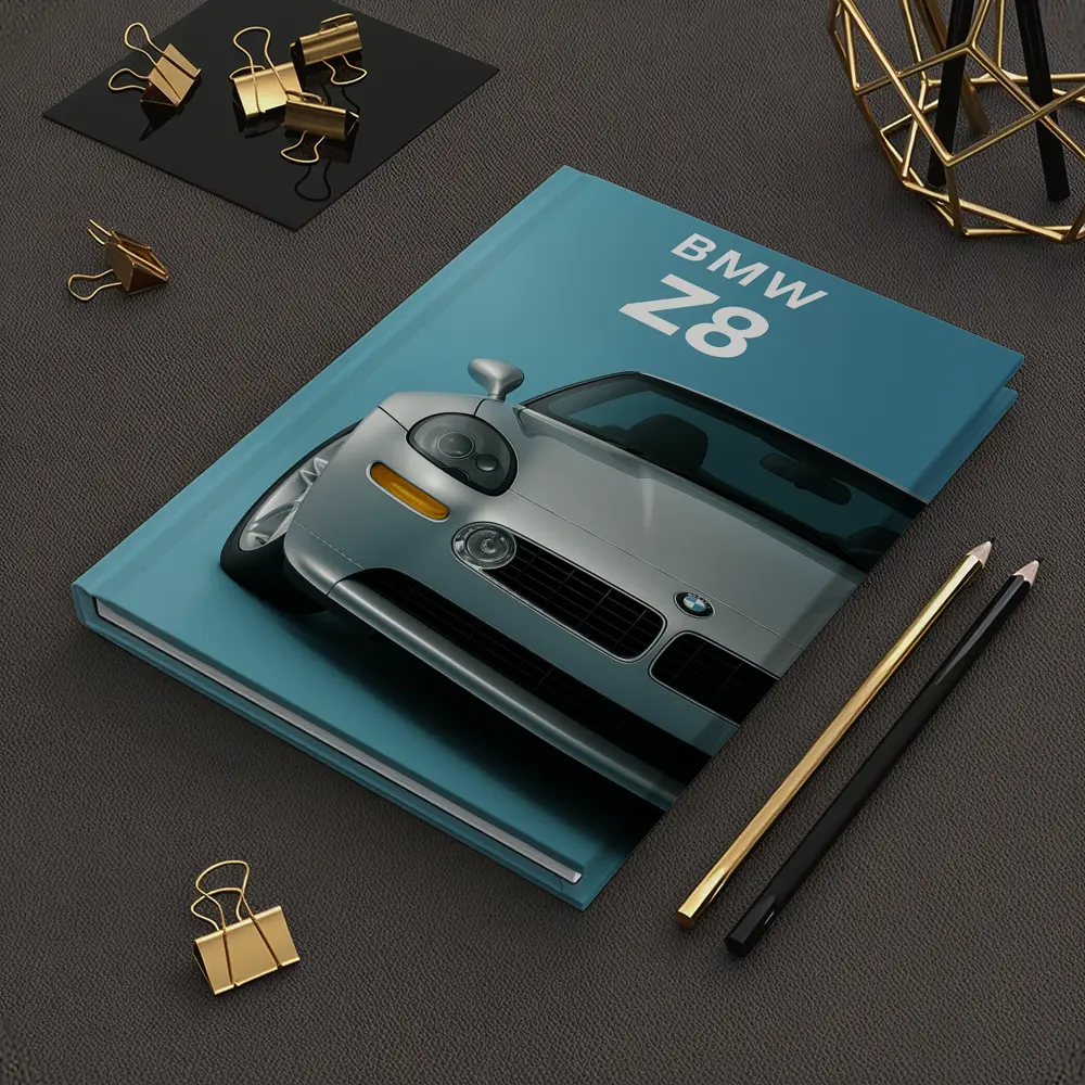 BMW Z8 Silver Car Teal Background – Notebooks