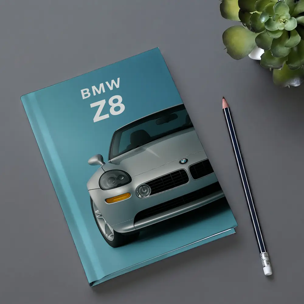 BMW Z8 Silver Car Teal Background – Notebooks