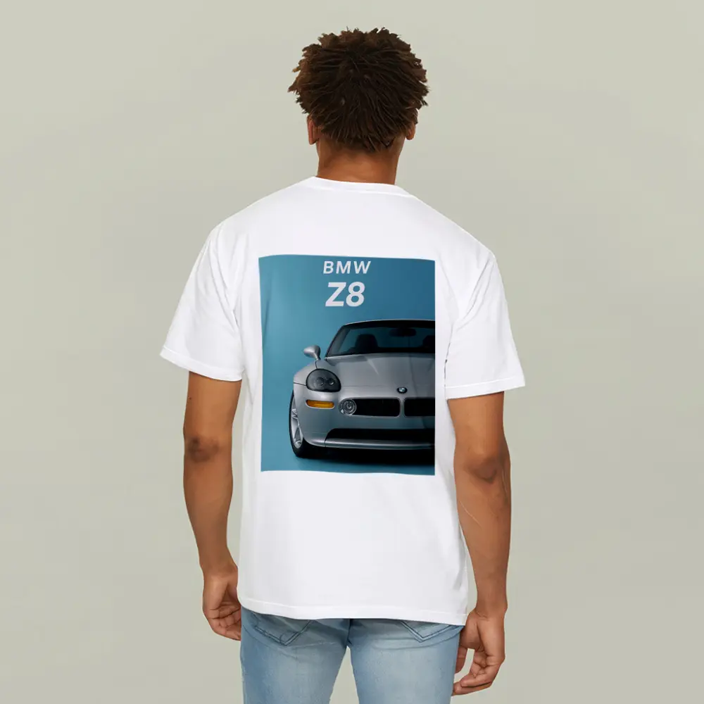 BMW Z8 Silver Car Teal Background – T-Shirts