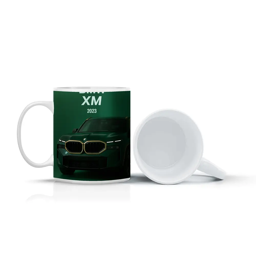 BMW XM Green SUV Dark Background – Mugs