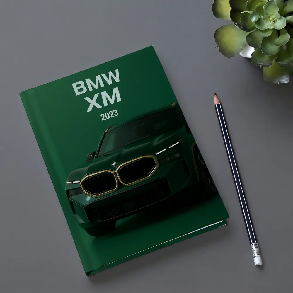BMW XM Green SUV Dark Background – Notebooks