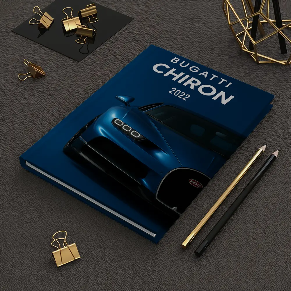 Bugatti Chiron Blue Supercar Dark Background – Notebooks