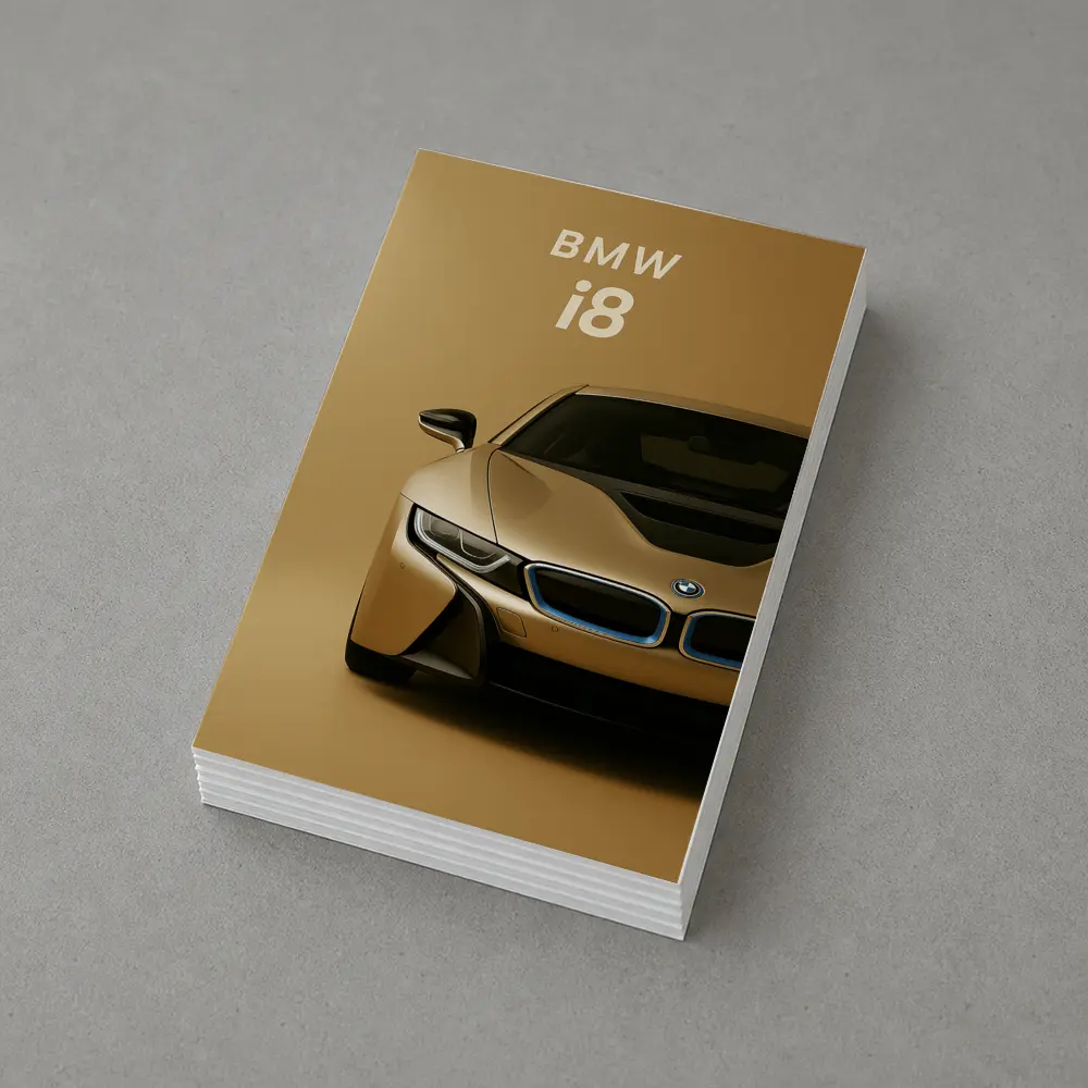BMW i8 Gold Minimal Background Art – Postcards