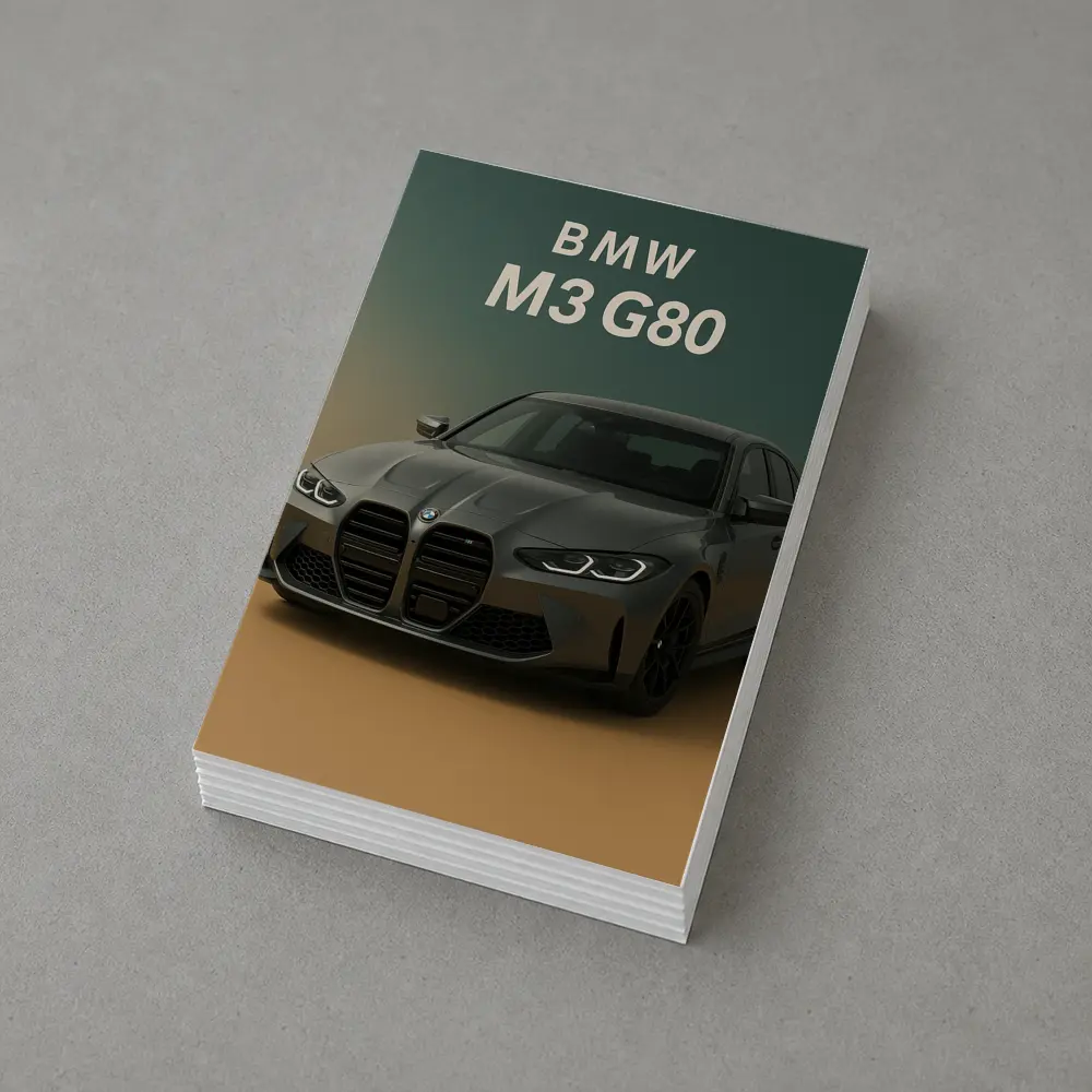 BMW M3 G80 Dark Gray Gradient Background – Postcards