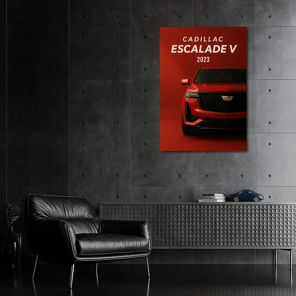 Cadillac Escalade V Red Studio Shot – Wall Art