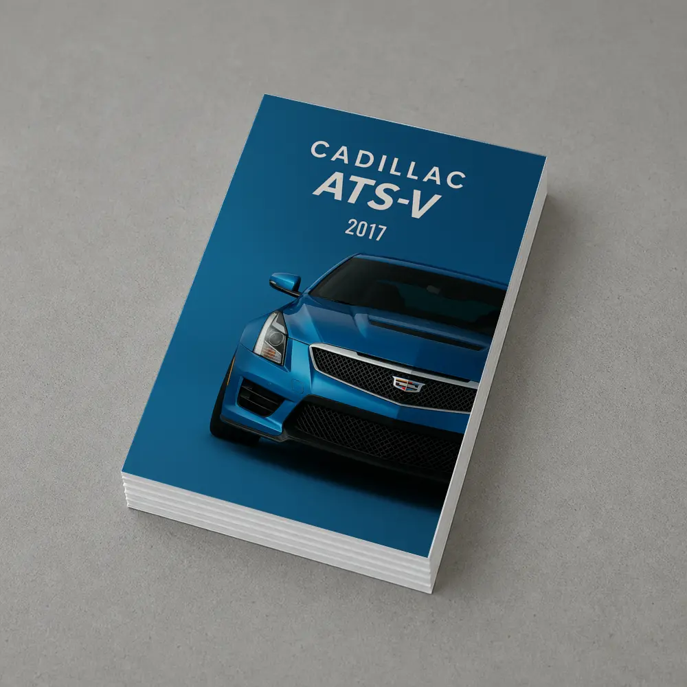 2017 Cadillac ATS-V Blue Front View – Postcards