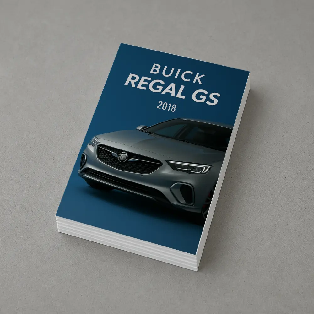Buick Regal GS Silver Car Blue Background – Postcards