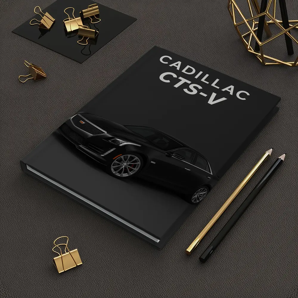 Cadillac CTS V Black on Dark Background – Notebooks