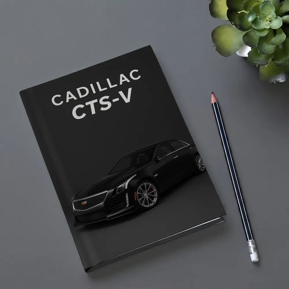 Cadillac CTS V Black on Dark Background – Notebooks