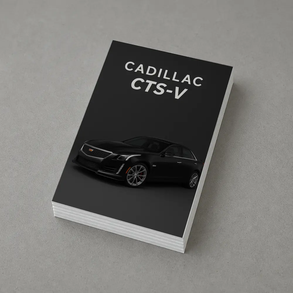 Cadillac CTS V Black on Dark Background – Postcards