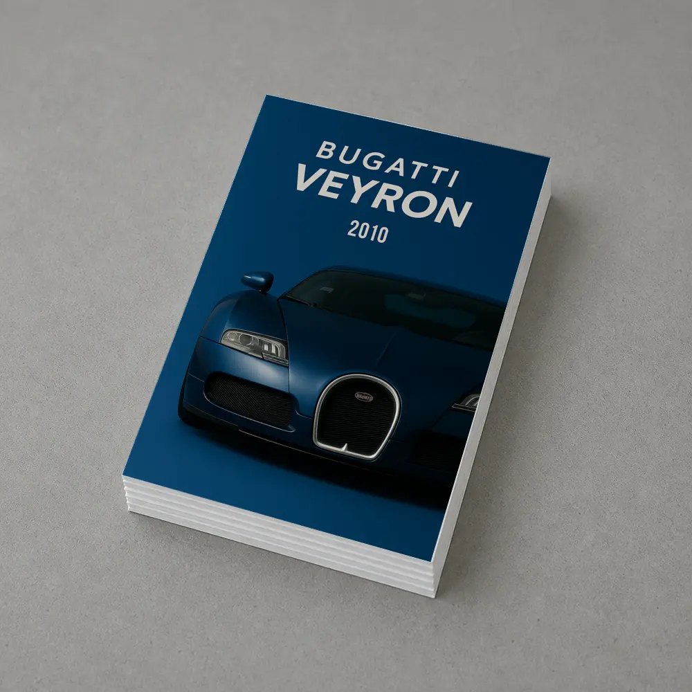 Bugatti Veyron 2010 Deep Blue Front – Postcards