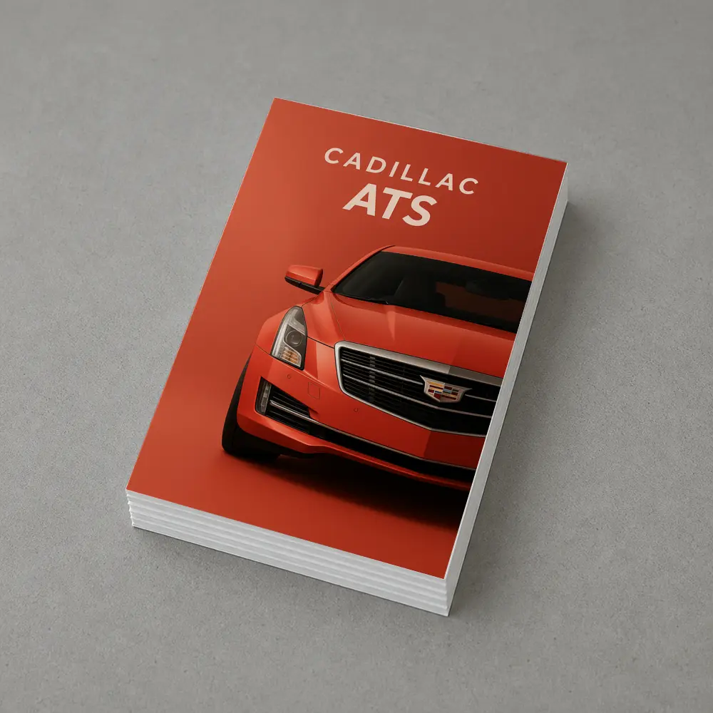 Cadillac ATS Red Car Front View – Postcards
