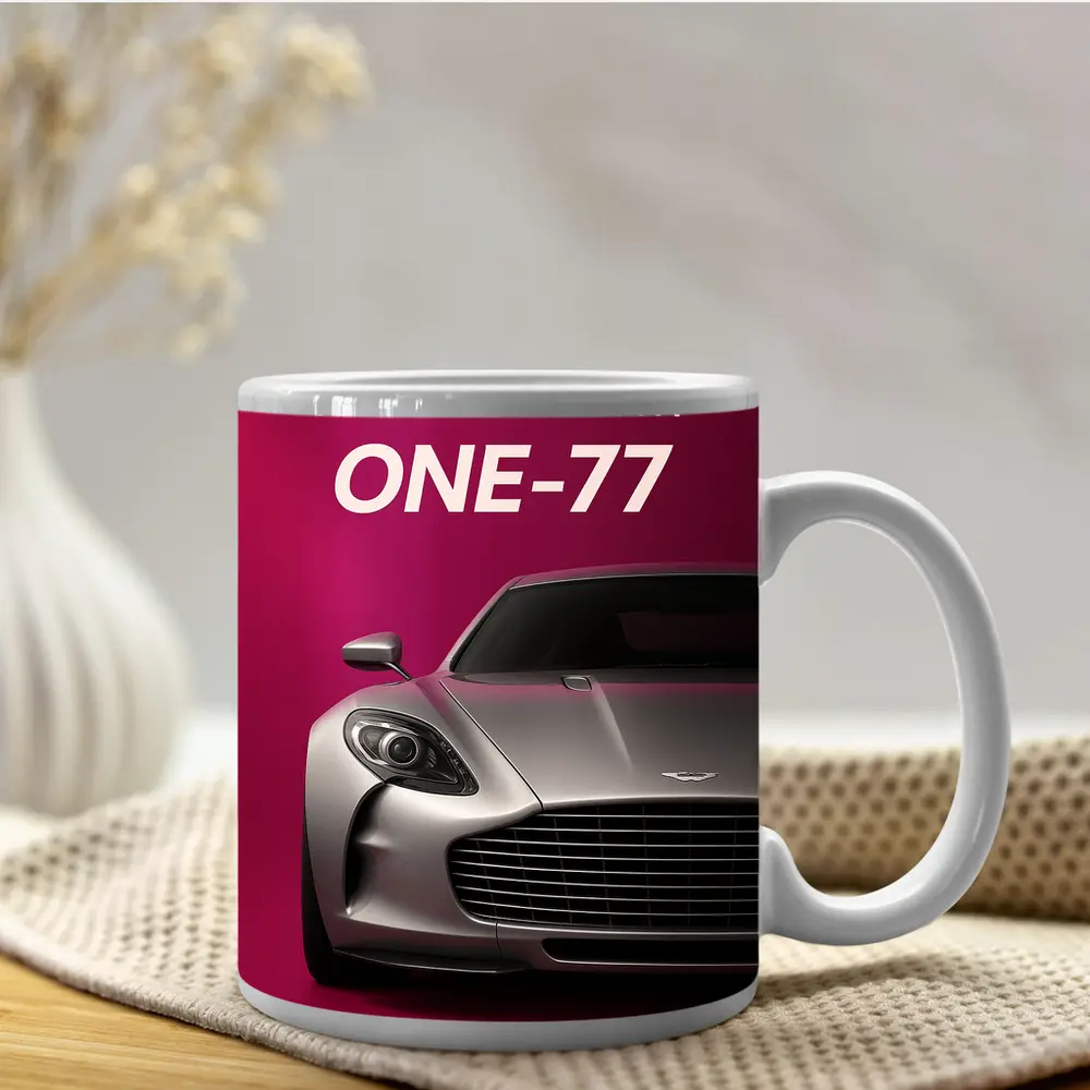 Aston Martin One Seventy Seven Pink Background – Mugs