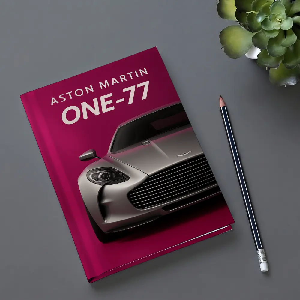 Aston Martin One Seventy Seven Pink Background – Notebooks