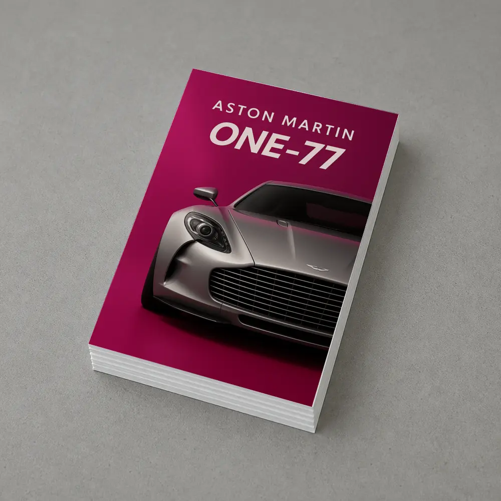 Aston Martin One Seventy Seven Pink Background – Postcards