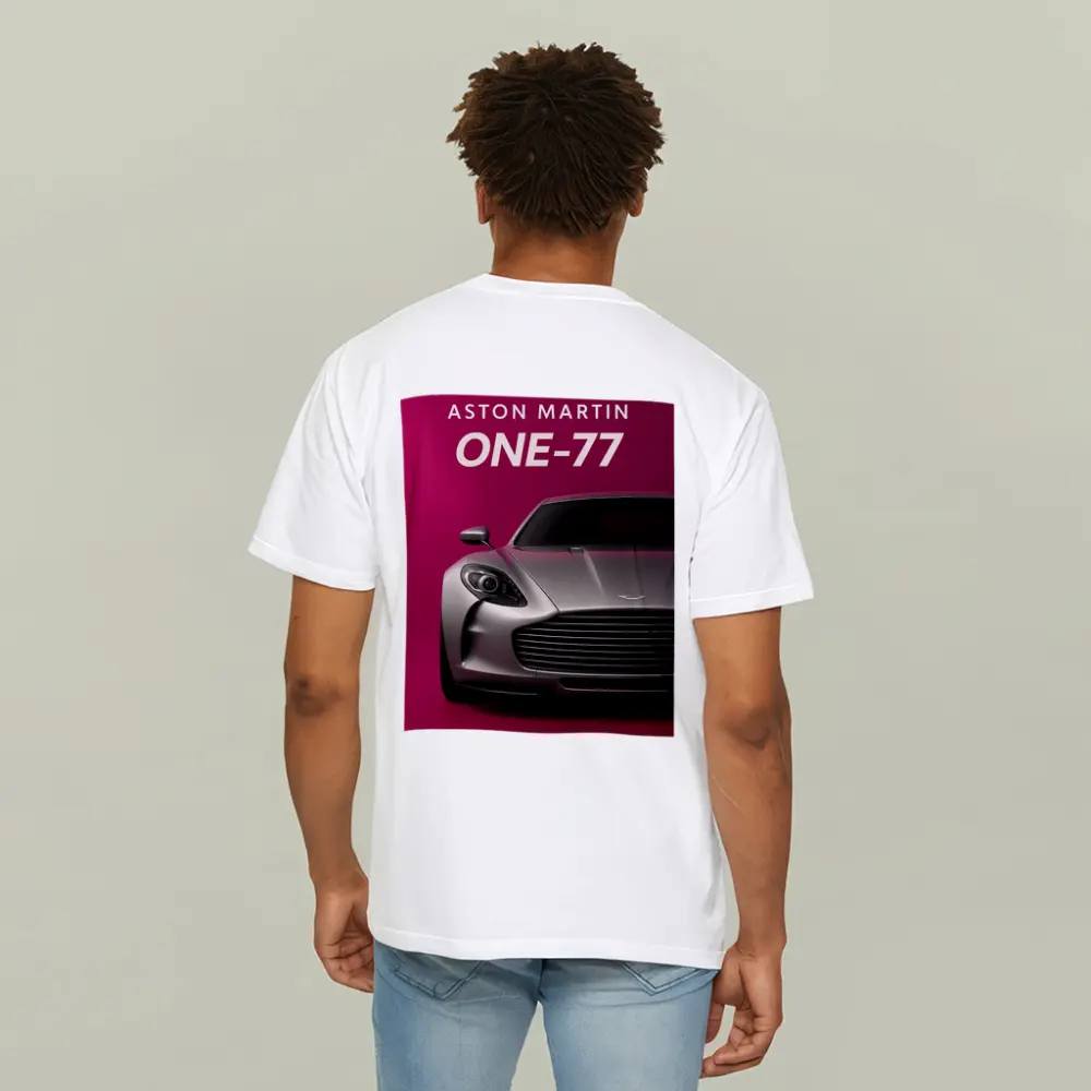 Aston Martin One Seventy Seven Pink Background – T-Shirts