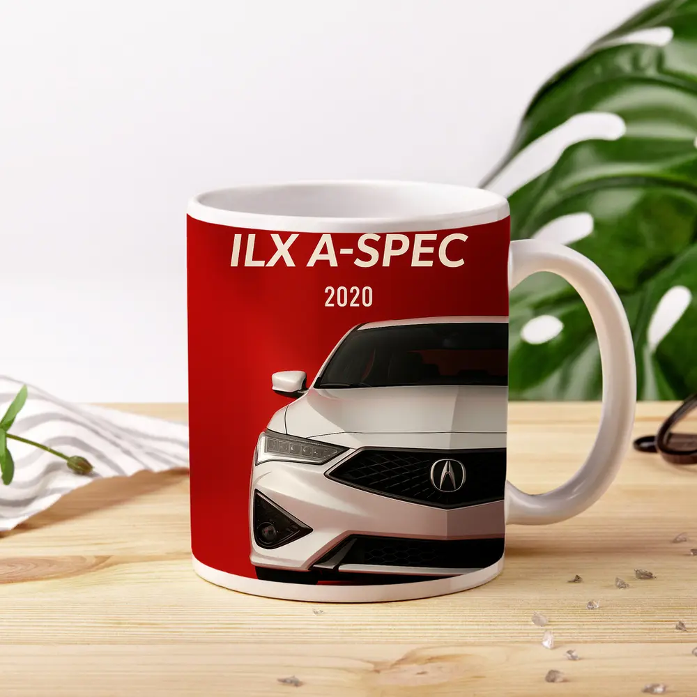 Acura ILX A-Spec White on Red – Mugs