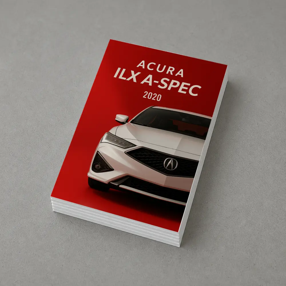 Acura ILX A-Spec White on Red – Postcards