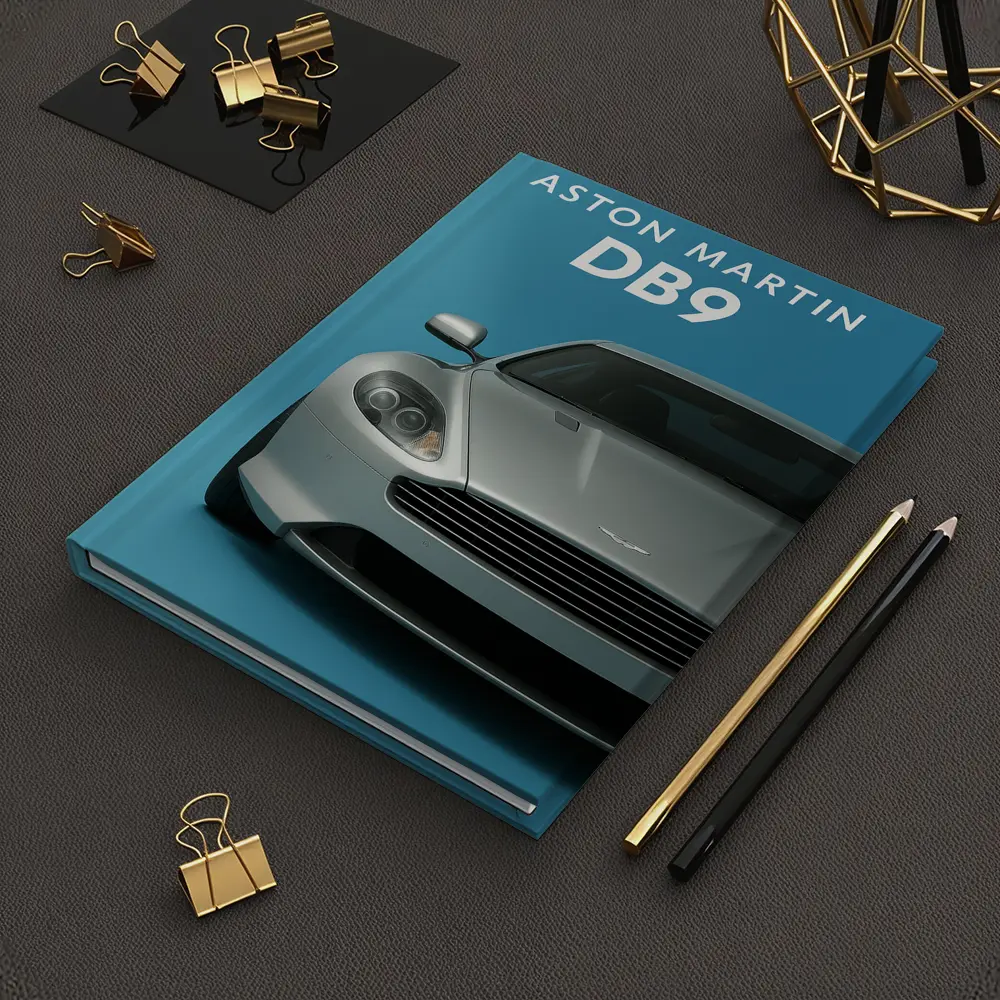 Aston Martin DB9 Silver Blue Background – Notebooks