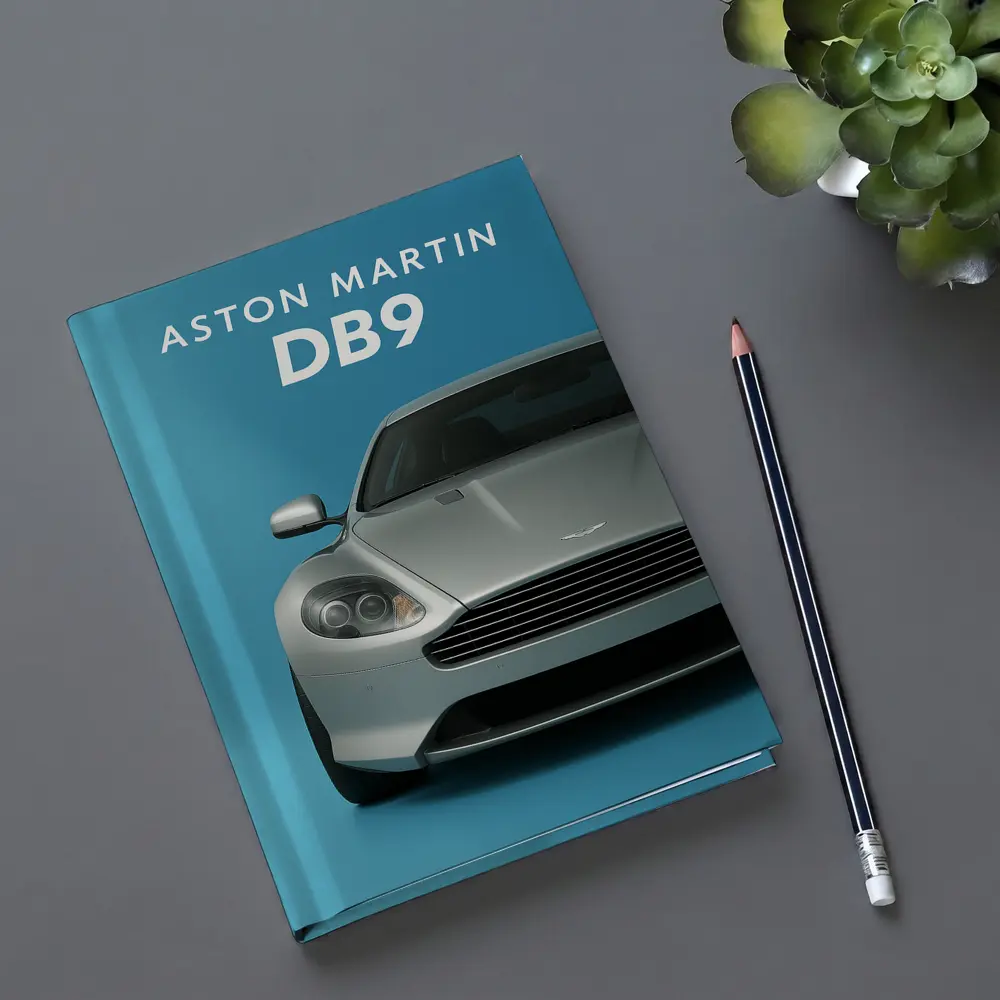 Aston Martin DB9 Silver Blue Background – Notebooks