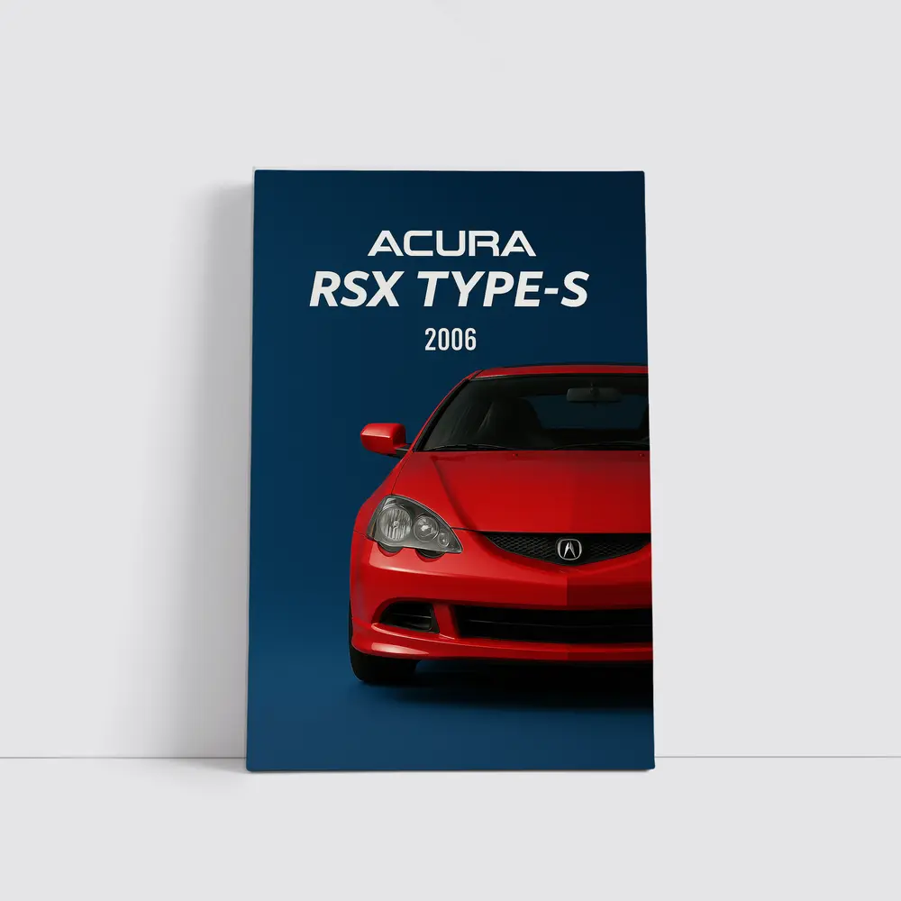 Acura RSX Type S Red Front View – Wall Art